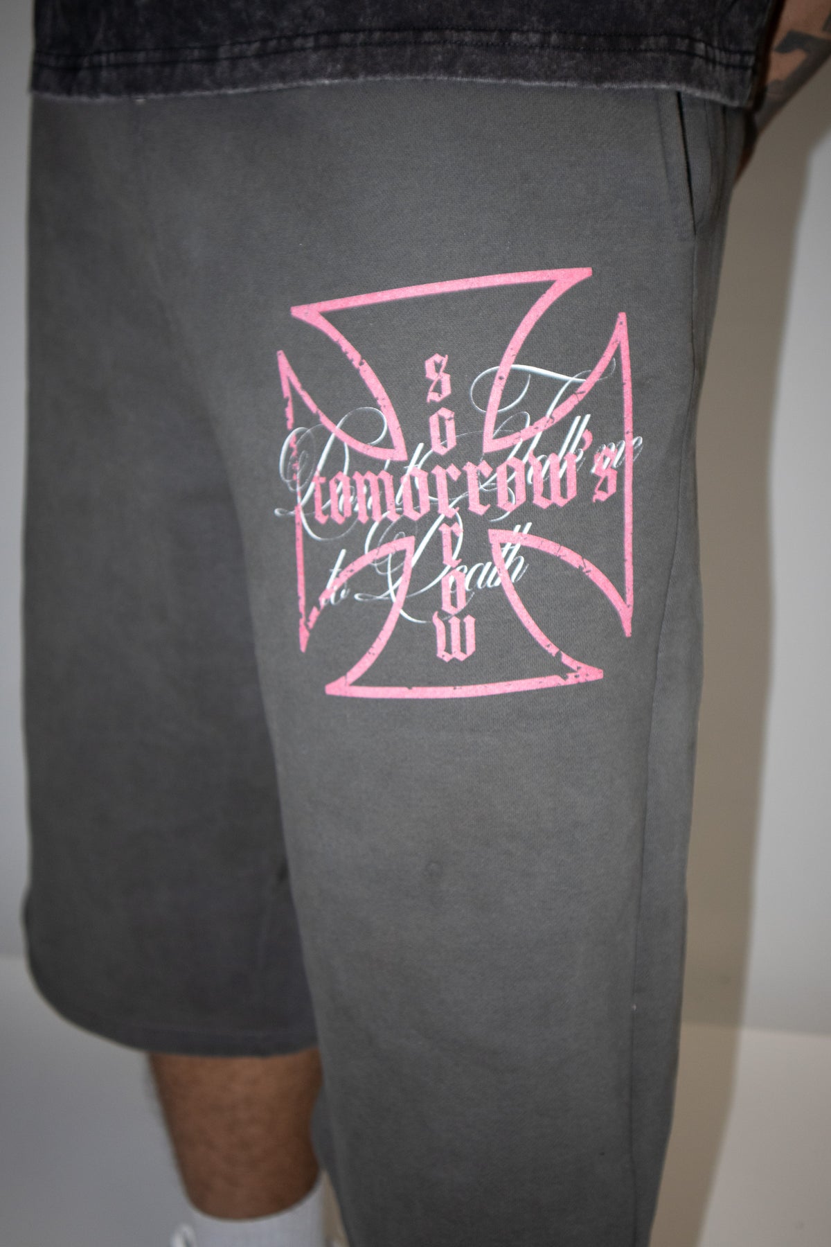 Don't Talk Me To Death Pink 3/4 Shorts